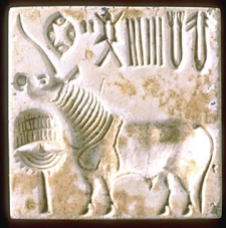 Unicorn seal with Indus script. Source: www.harappa.com